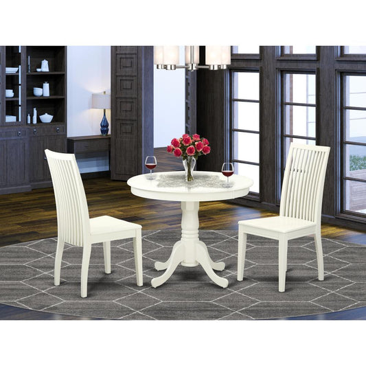 Dining Room Set Linen White ANIP3-LWH-W By East West Furniture | Dining Sets | Modishstore