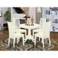 Dining Room Set Linen White ANIP5-LWH-C By East West Furniture | Dining Sets | Modishstore