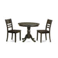 3 Pc Kitchen Table Set-Kitchen Dining Nook Plus 2 Dining Chairs By East West Furniture | Dining Sets | Modishstore - 2