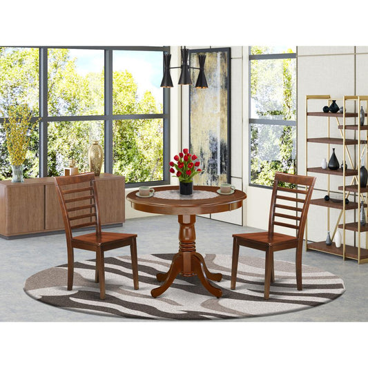 Dining Room Set Mahogany ANML3-MAH-W By East West Furniture | Dining Sets | Modishstore