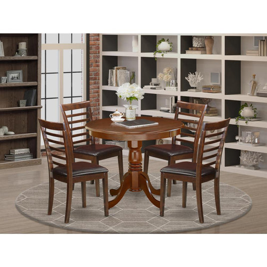 Dining Room Set Mahogany ANML5-MAH-LC By East West Furniture | Dining Sets | Modishstore