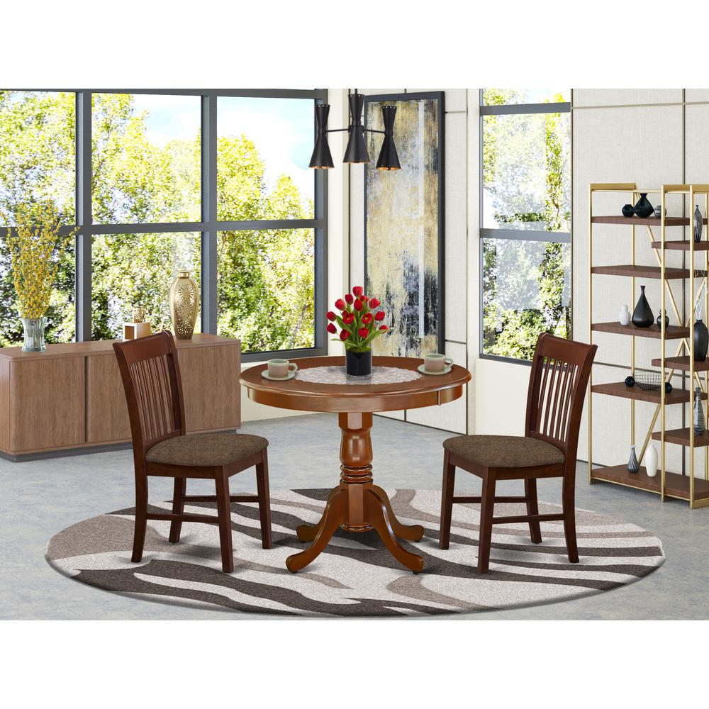 Dining Room Set Mahogany ANNO3-MAH-W By East West Furniture | Dining Sets | Modishstore