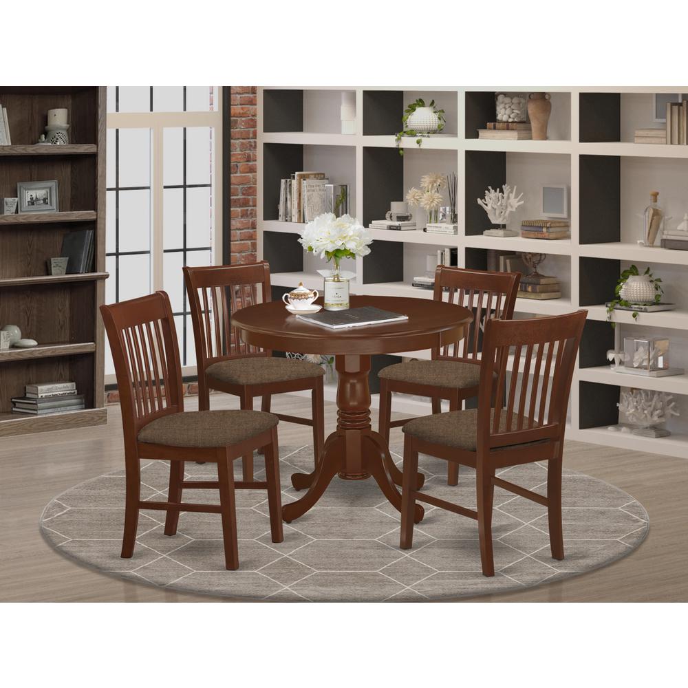 Dining Room Set Mahogany ANNO5-MAH-C By East West Furniture | Dining Sets | Modishstore