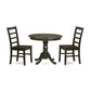 3 Pc Small Kitchen Table Set-Small Kitchen Table Plus 2 Kitchen Dining Chairs By East West Furniture | Dining Sets | Modishstore - 2