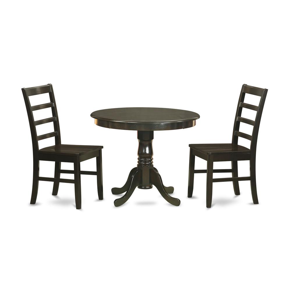 3 Pc Small Kitchen Table Set-Small Kitchen Table Plus 2 Kitchen Dining Chairs By East West Furniture | Dining Sets | Modishstore - 2