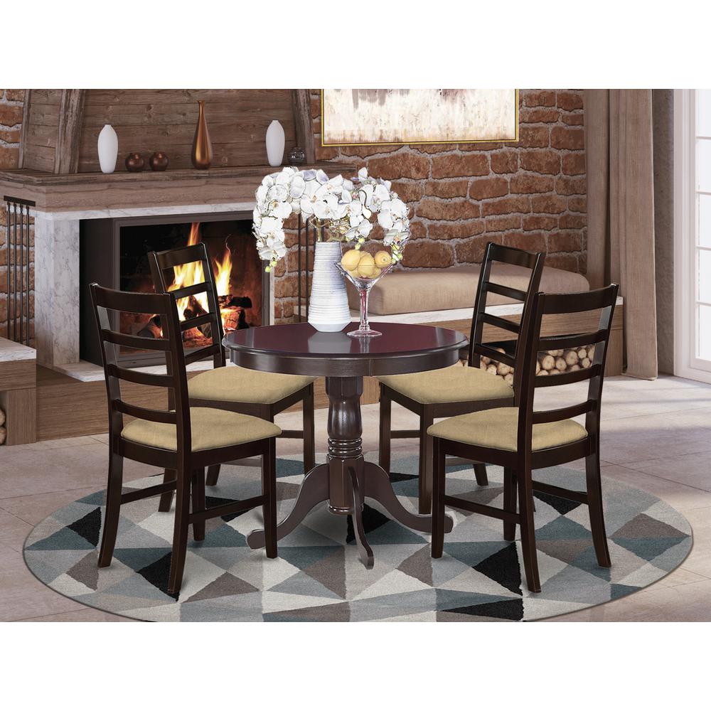 5 Pc Kitchen Table Set-Small Table Plus 4 Kitchen Chairs By East West Furniture | Dining Sets | Modishstore - 2