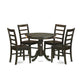 5 Pc Small Kitchen Table Set- Table Plus 4 Kitchen Dining Chairs By East West Furniture | Dining Sets | Modishstore - 2
