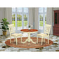 3 Pc Kitchen Nook Dining Set-Round Table Plus 2 Chairs For Dining Room By East West Furniture | Dining Sets | Modishstore - 2