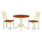 3 Pc Kitchen Nook Dining Set-Round Table Plus 2 Dining Chairs By East West Furniture | Dining Sets | Modishstore - 2