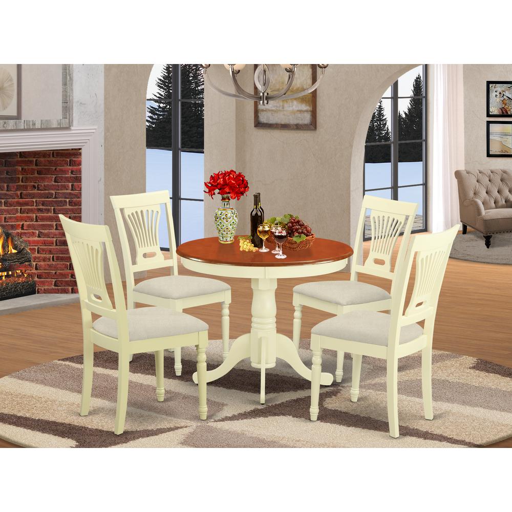 5 Pc Kitchen Table Set-Small Kitchen Table And 4 Chairs For Dining Room By East West Furniture | Dining Sets | Modishstore - 2