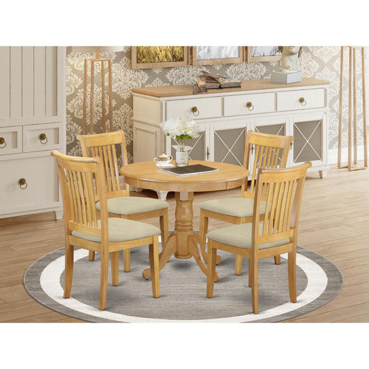 Dining Room Set Oak ANPO5-OAK-C By East West Furniture | Dining Sets | Modishstore