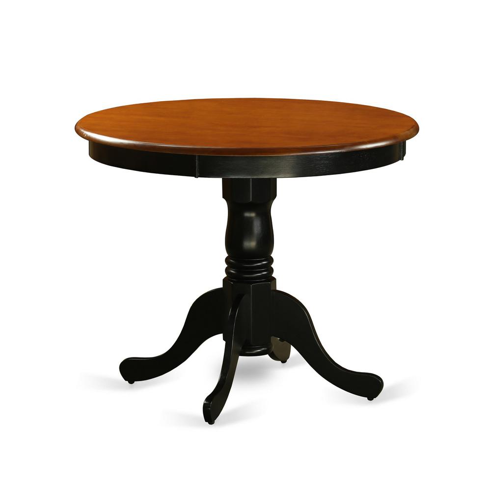 Antique Table 36" Round With Black And Cherry Finish By East West Furniture | Dining Tables | Modishstore - 2