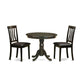 3 Pc Small Kitchen Table And Chairs Set-Small Table And 2 Dining Chairs By East West Furniture | Dining Sets | Modishstore - 2