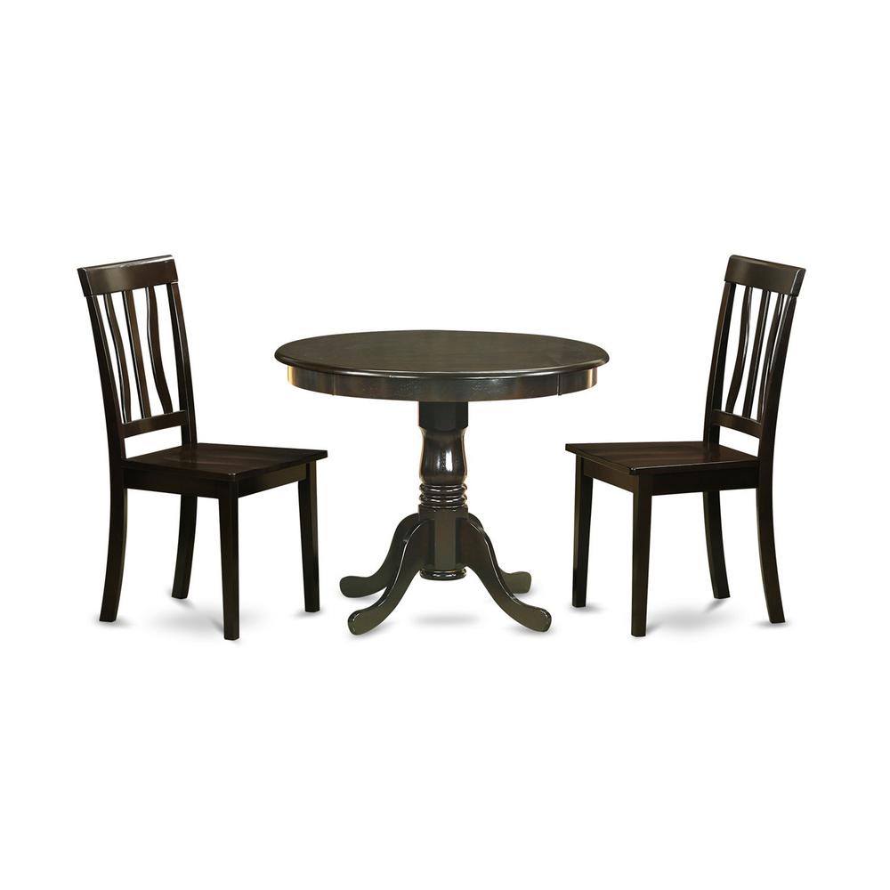 3 Pc Kitchen Table Set-Breakfast Nook With 2 Dining Chairs By East West Furniture | Dining Sets | Modishstore - 2