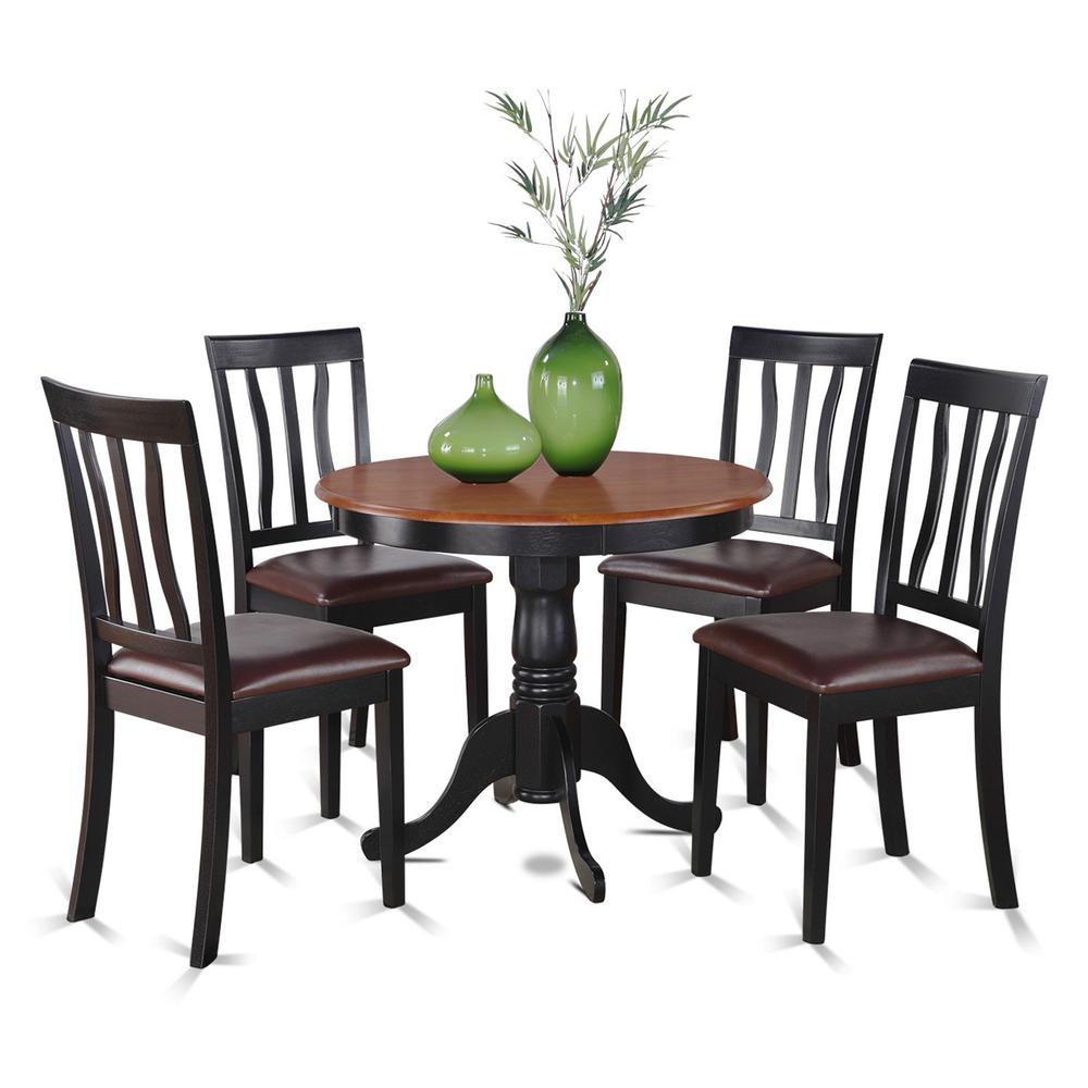 5 Pc Kitchen Nook Dining Set-Small Table As Well As 4 Kitchen Dining Chairs By East West Furniture | Dining Sets | Modishstore - 2