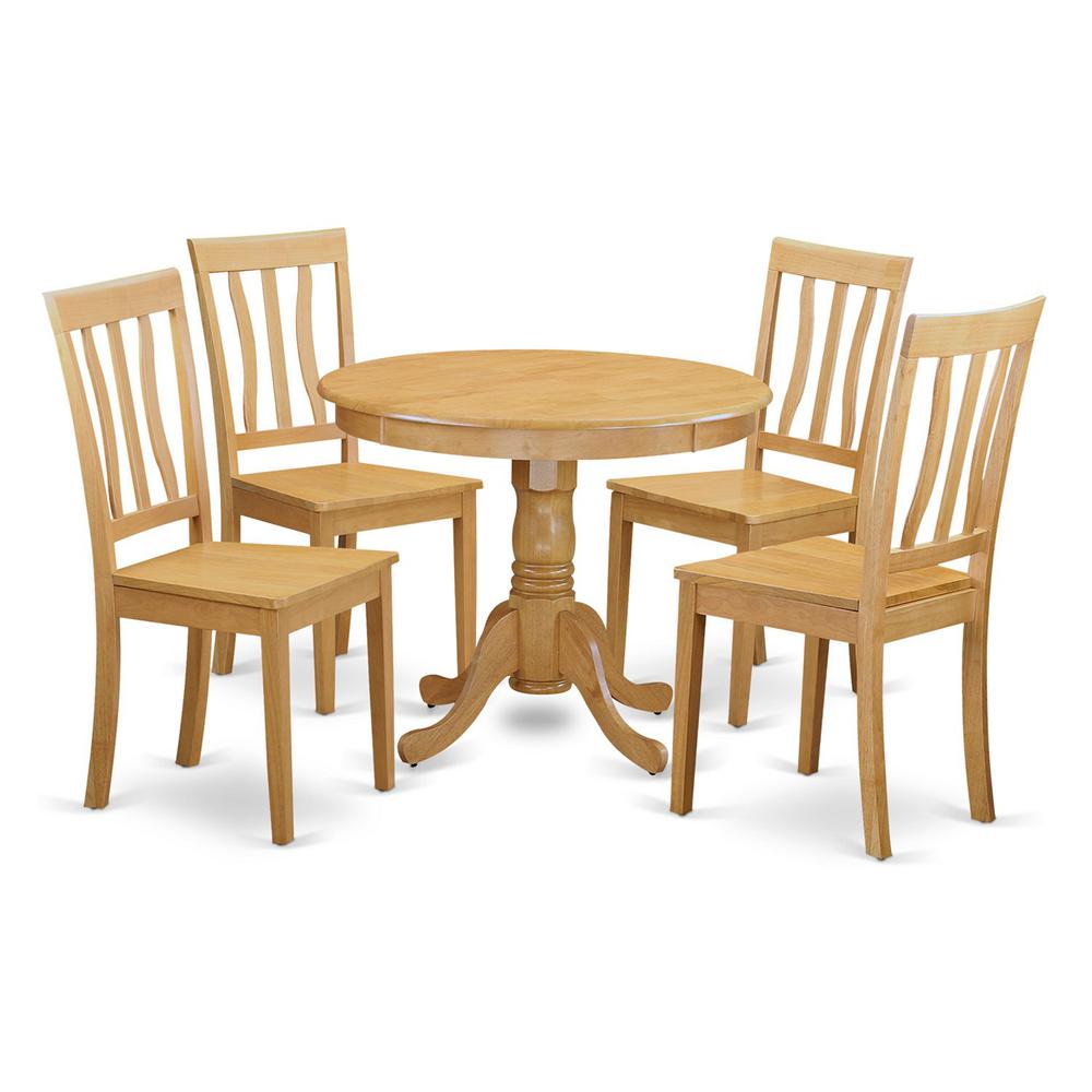 5 Pc Small Kitchen Table And Chairs Set-Breakfast Nook And 4 Kitchen Chairs By East West Furniture | Dining Sets | Modishstore - 2