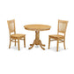 3 Pc Small Kitchen Table Set - Small Dining Table And 2 Kitchen Chair By East West Furniture | Dining Sets | Modishstore - 2