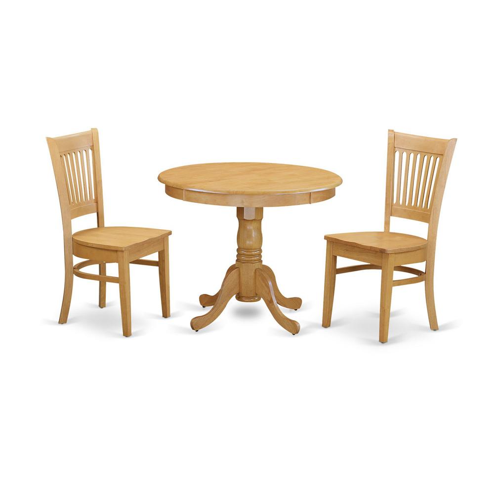 3 Pc Small Kitchen Table Set - Small Dining Table And 2 Kitchen Chair By East West Furniture | Dining Sets | Modishstore - 2