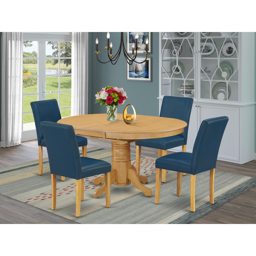 Dining Room Set Oak AVAB5-OAK-55 By East West Furniture | Dining Sets | Modishstore