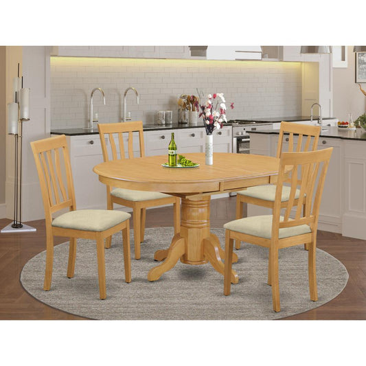5 Pc Dining Room Set - Kitchen Dinette Table And 4 Kitchen Chairs By East West Furniture | Dining Sets | Modishstore