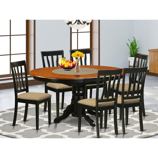 Dining Set - 7 Pcs With 6 Wooden Chairs By East West Furniture | Dining Sets | Modishstore