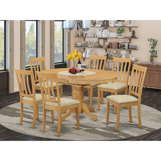 7 Pc Dinette Table Set - Kitchen Dinette Table And 6 Dining Chairs By East West Furniture | Dining Sets | Modishstore