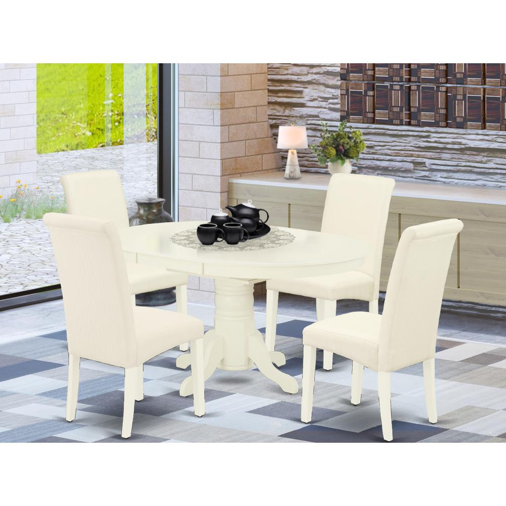 Dining Room Set Linen White AVBA5-LWH-01 By East West Furniture | Dining Sets | Modishstore