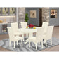 Dining Room Set Linen White AVBA7-LWH-01 By East West Furniture | Dining Sets | Modishstore