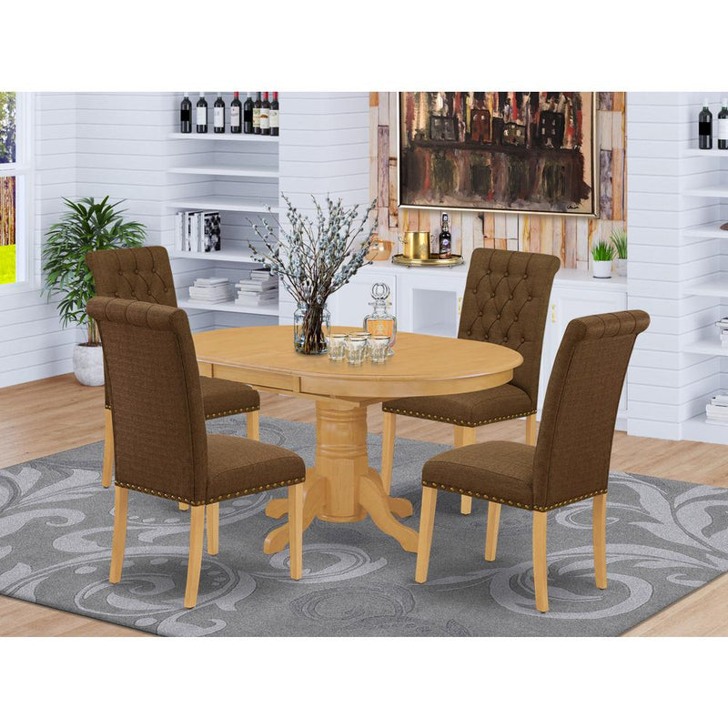 Dining Room Set Oak AVBR5-OAK-18 By East West Furniture | Dining Sets | Modishstore