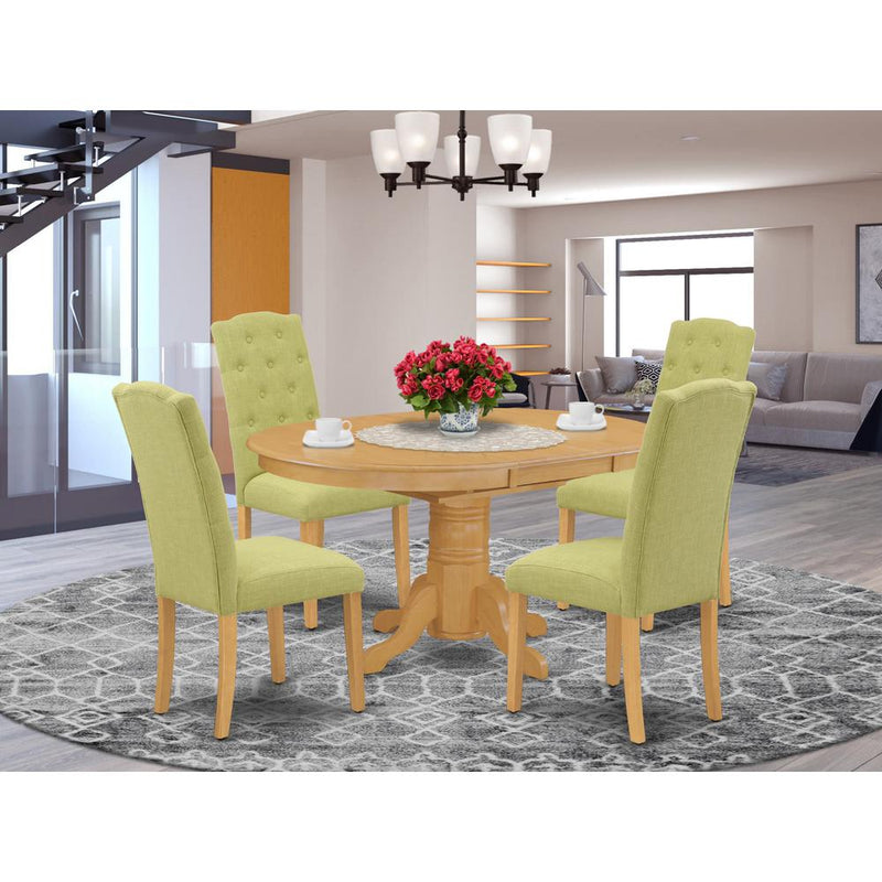 Dining Room Set Oak AVCE5-OAK-07 By East West Furniture | Dining Sets | Modishstore