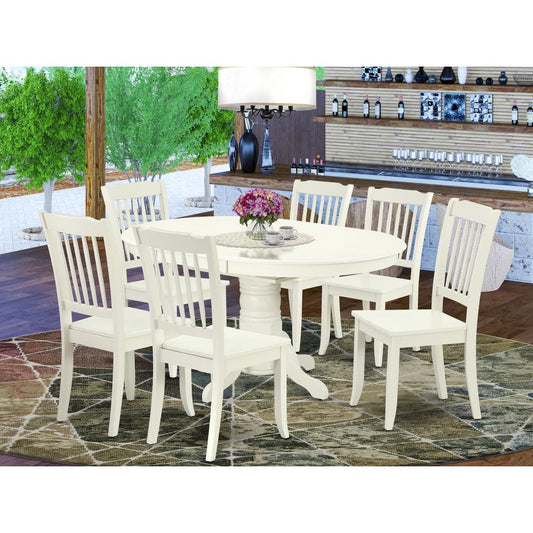Dining Room Set Linen White AVDA7-LWH-W By East West Furniture | Dining Sets | Modishstore