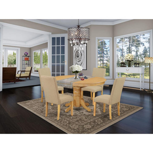 Dining Room Set Oak AVDR5 - OAK - 16 By East West Furniture | Dining Sets | Modishstore