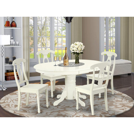 Dining Room Set Linen White AVKE5-LWH-W By East West Furniture | Dining Sets | Modishstore