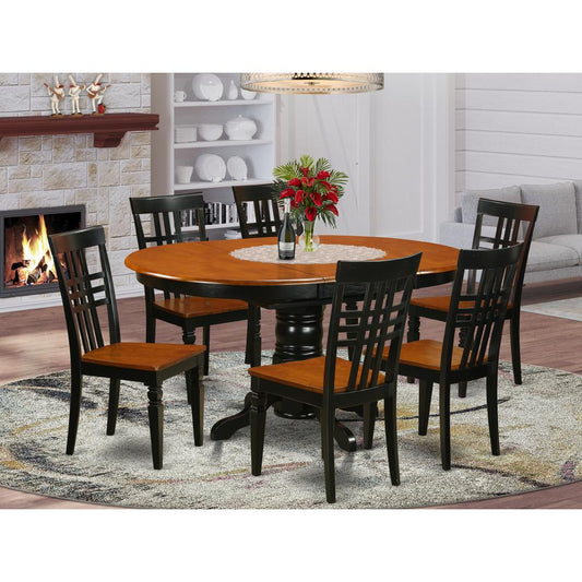 Dining Room Set Black & Cherry AVLG7-BCH-W By East West Furniture | Dining Sets | Modishstore