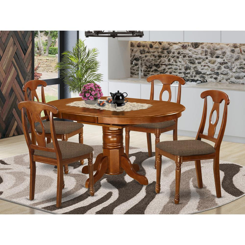 5 Pc Dining Set-Dining Table With Leaf And 4 Kitchen Chairs. By East West Furniture | Dining Sets | Modishstore
