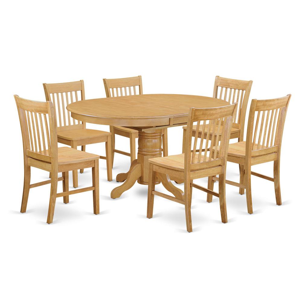 7 Pc Table And Chair Set - Kitchen Dinette Table And 6 Dinette Chairs By East West Furniture | Dining Sets | Modishstore - 2