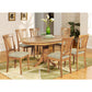 Avon7-Oak-C 7 Pc Dining Room Set-Oval Dinette Table With Leaf And 6 Dining Chairs In Oak By East West Furniture | Dining Sets | Modishstore - 2
