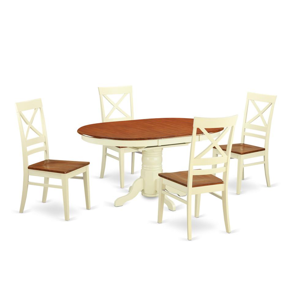 5 Pc Table And Chair Set - Dining Table And 4 Kitchen Dining Chairs By East West Furniture | Dining Sets | Modishstore - 2