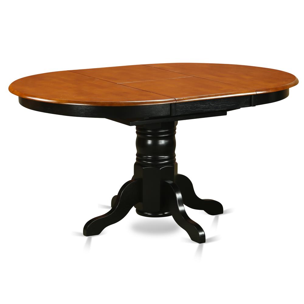 Avon Oval Table With 18" Butterfly Leaf -Black And Cherry Finish. By East West Furniture | Dining Tables | Modishstore - 2