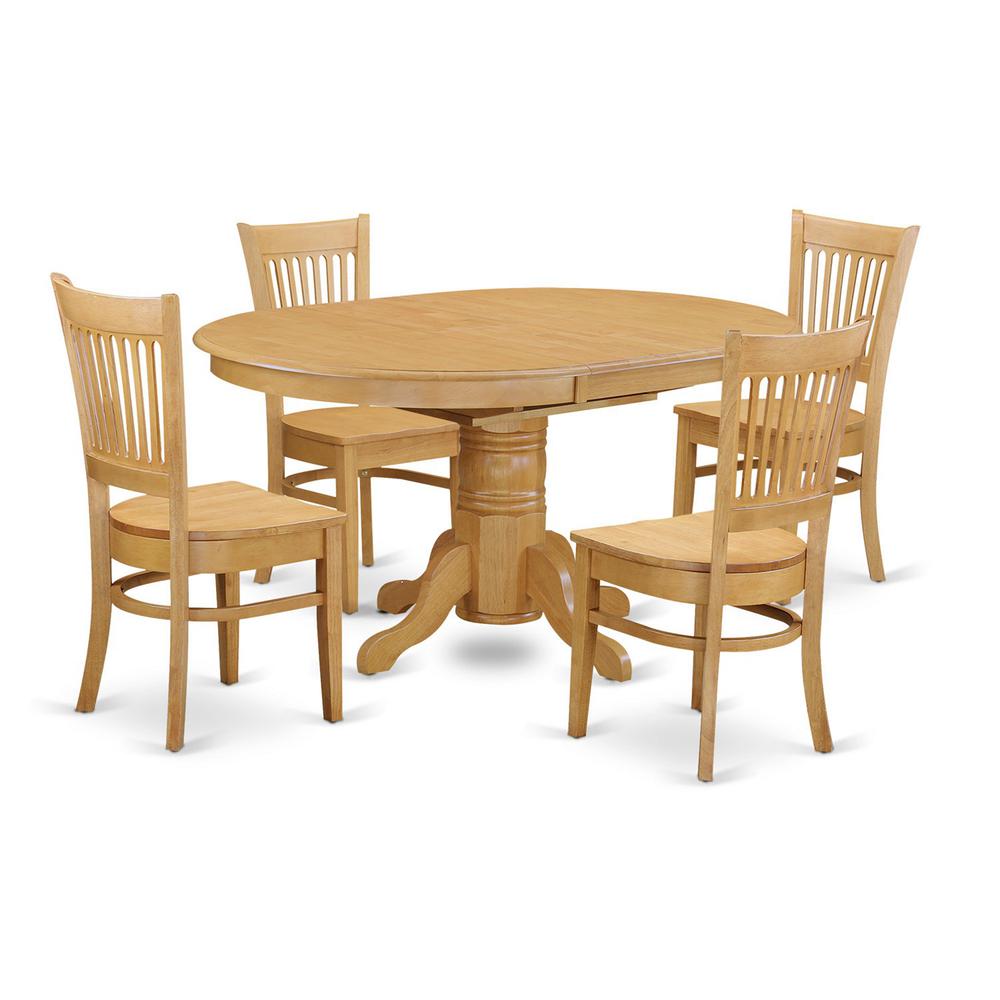 5 Pc Dining Room Set For 4-Dinette Table With Leaf And 4 Dinette Chairs. By East West Furniture | Dining Sets | Modishstore - 2