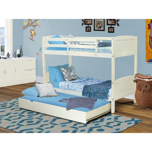 Youth Bunk Bed White AYB-05-TU By East West Furniture | Beds | Modishstore