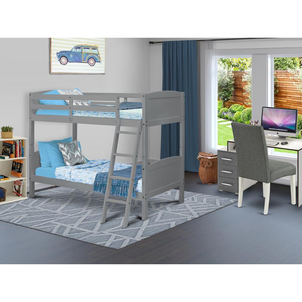 Youth Bunk Bed Gray AYB-06-T By East West Furniture | Beds | Modishstore
