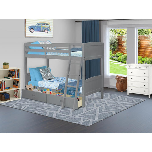Youth Bunk Bed Gray AYB-06-TA By East West Furniture | Beds | Modishstore