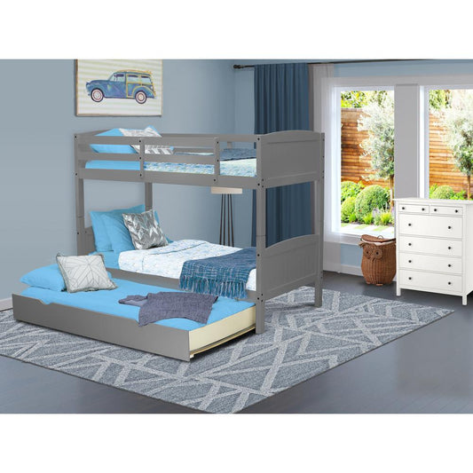 Youth Bunk Bed Gray AYB-06-TU By East West Furniture | Beds | Modishstore