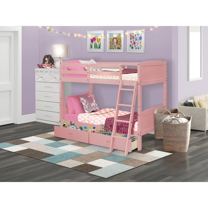 Youth Bunk Bed Pink AYB-07-TA By East West Furniture | Beds | Modishstore