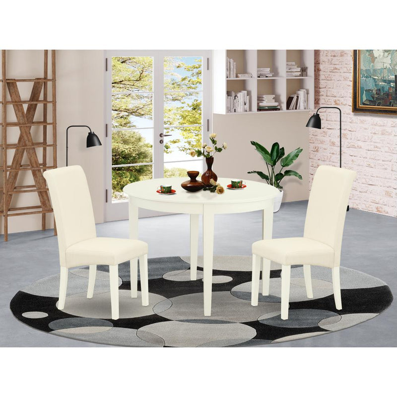 Dining Room Set Linen White BOBA3-WHI-01 By East West Furniture | Dining Sets | Modishstore