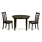 3 Pc Small Kitchen Table Set-Kitchen Table And 2 Dinette Chairs By East West Furniture | Dining Sets | Modishstore - 2