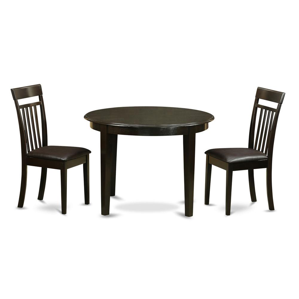 3 Pc Small Kitchen Table Set-Kitchen Table And 2 Dinette Chairs By East West Furniture | Dining Sets | Modishstore - 2