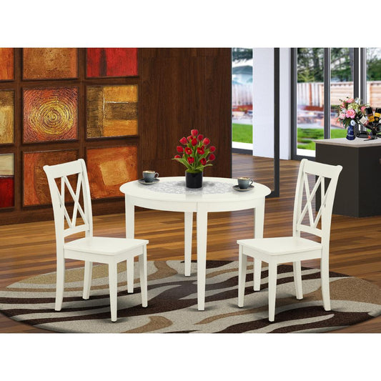 Dining Room Set Linen White BOCL3-LWH-W By East West Furniture | Dining Sets | Modishstore