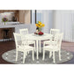 Dining Room Set Linen White BODA5-WHI-C By East West Furniture | Dining Sets | Modishstore
